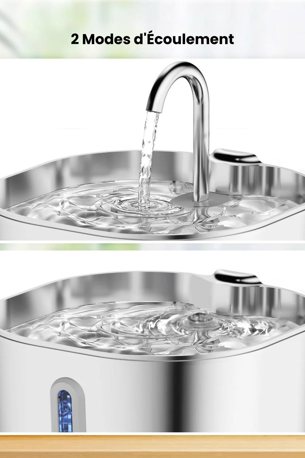 ZyFeeder Inox 2.2L – Fontaine à Eau Automatique pour Chat & Petit Chien