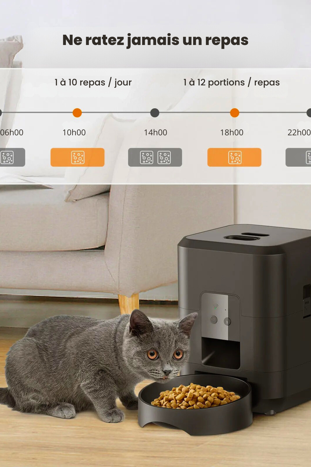 Distributeur Intelligént pour Chiens & Chats – Écran LCD & Programmation Facile