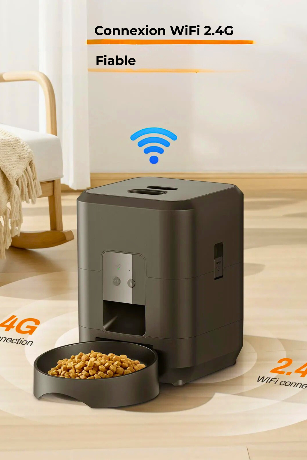 Distributeur Intelligént pour Chiens & Chats – Écran LCD & Programmation Facile