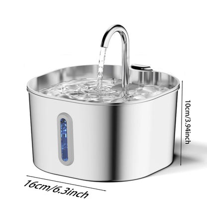 ZyFeeder Inox 2.2L – Fontaine à Eau Automatique pour Chat & Petit Chien
