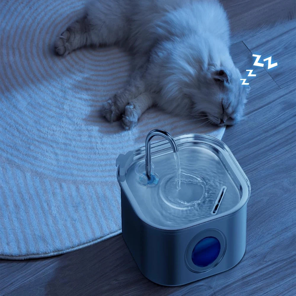 ZyFeeder Inox 2.2L – Fontaine à Eau Automatique pour Chat & Petit Chien